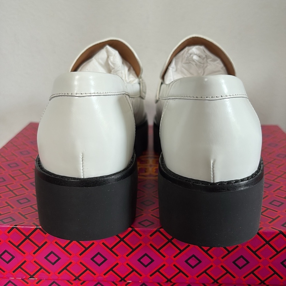 NIB [Tory Burch] Mini Everly Chunky Loafers Cambridge In New Ivory Women’s 10.5 - Picture 9 of 15